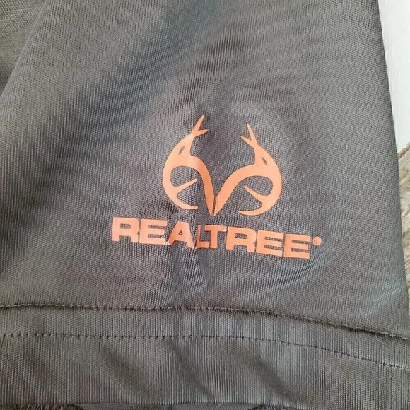 Men's REALTREE Silver Orange Gray Camouflage Horns Logo Athletic Tee‎ SZ L Large - Picture 4 of 7